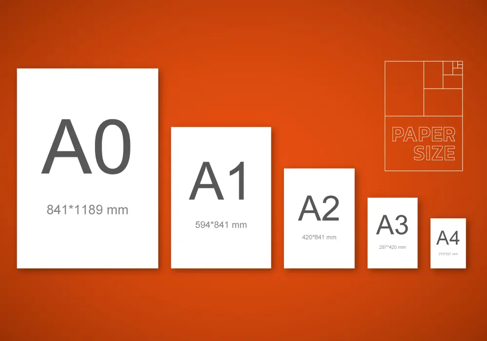  سایز استاندارد انواع کاغذ